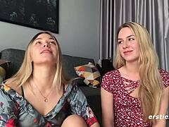 Dvě amatérské lesbičky zkoumají navzájem svá těla v horkém videu