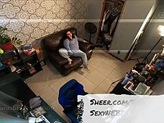 HD video of a sexy bbw caught masturbating on hidden camera