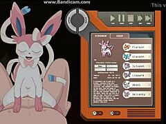 Sylveon engages in animated Hentai sex game