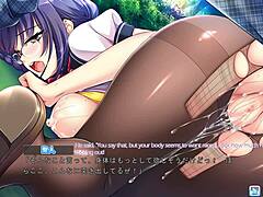 Animated schoolgirl tits in Haramase Ero game