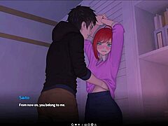 Hentai game scenes: Erotic illustrations of anal play and creampies