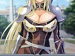 Busty eroge fulfills her fantasy in this hentai video