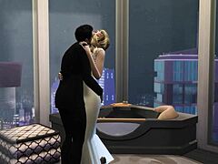 Bintang porno kartun Scarlett Johansson dan Colin Johansson dalam adegan hentai 3D yang panas