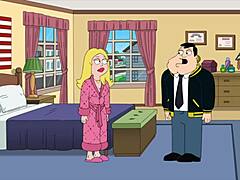 Le papa du dessin animé érotique pilonne le cul de Francine Smith en une pipe blonde