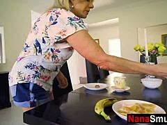 Mature stepgrannies indulge in a taboo threesome with their young stepson
