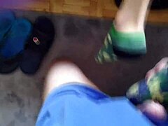 Gay amateur student pays me for his feet in return