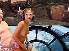 Naked and playing: A steamy fuck session with a petite gamergirl