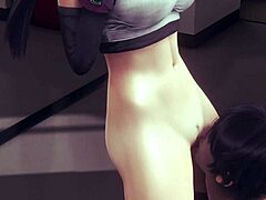 Les gros seins et les caresses de Tifa mènent à un orgasme explosif dans une vidéo porno 3D