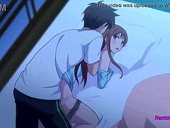 18-ročná nevlastná sestra je zvedená svojím nevlastným bratom v Hentai animácii