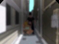 Erotická 3D animácia s hrou s bradavkami a chapadlami