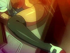 FullHD anime video featuring student with big tits and bigass