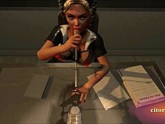 استكشف لعبة واقع افتراضي ثلاثية الأبعاد تضم ممرضة ذات ثديين كبيرين في لاتكس تمارس الجنس الفموي على مسبار على شكل قضيب، بما في ذلك الهيمنة وعناصر BDSM