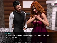 Dusklight Manor: John engagerar sig i trekant med två vampyrsjuksköterskor i ett moget, 3D hentai-spel