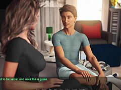 אישה בוגדת ואמה החורגת הסקסית מתעוררות לחיים במשחק פורנו בקריקטורה 3D