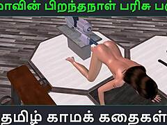 Pornô animado em 3D: Uma ninfeta indiana safada é pleasured por uma máquina de foder