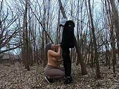 Un couple amateur baise dans le parc et la fille est pulpeuse