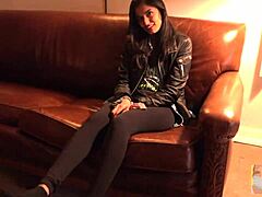 Join Viva Athena on the leather couch for a hot casting session